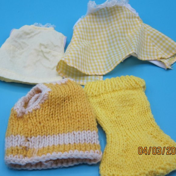 💥3/$15💥Lot of 5 yellow Handmade Barbie size fashion doll clothes - Picture 4 of 9